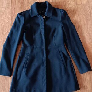 Zara Basic Collection Navy Blue Light Coat Size M